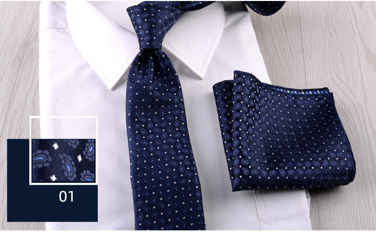 Business Formal Wear Tie and Pocket Square Set