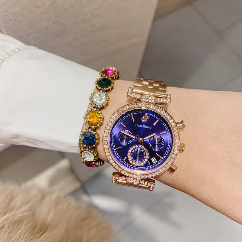 Diamond Waterproof Calendar Watch