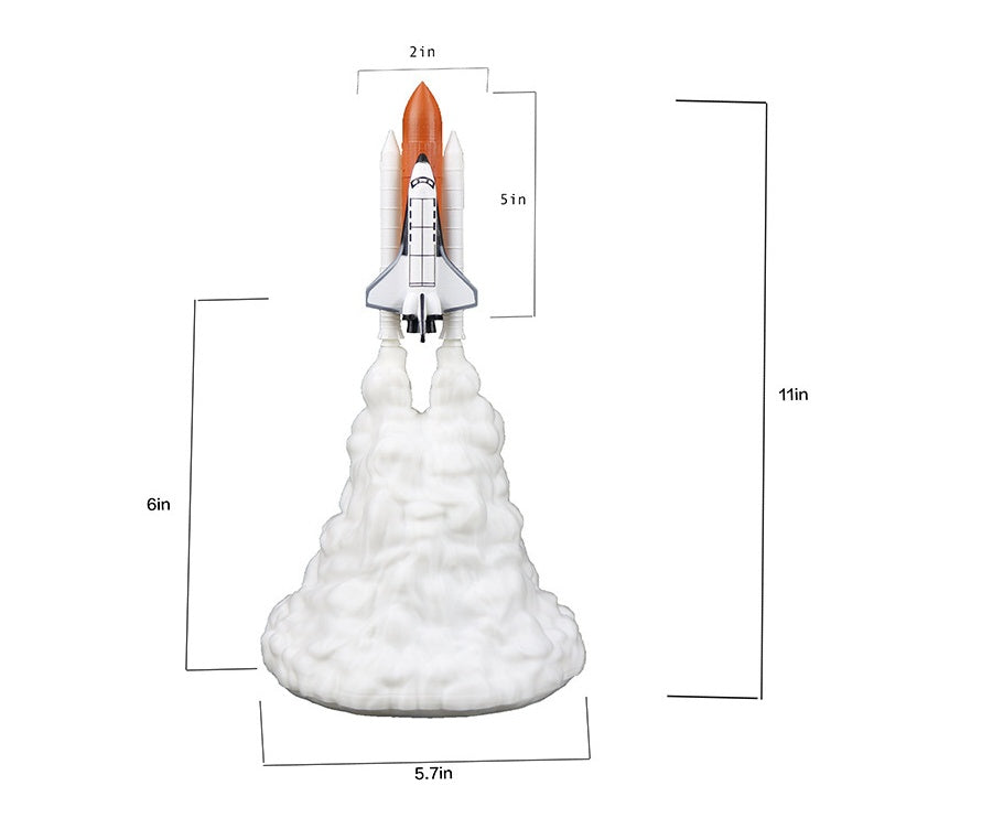 3D Rocket Space Shuttle Lamp