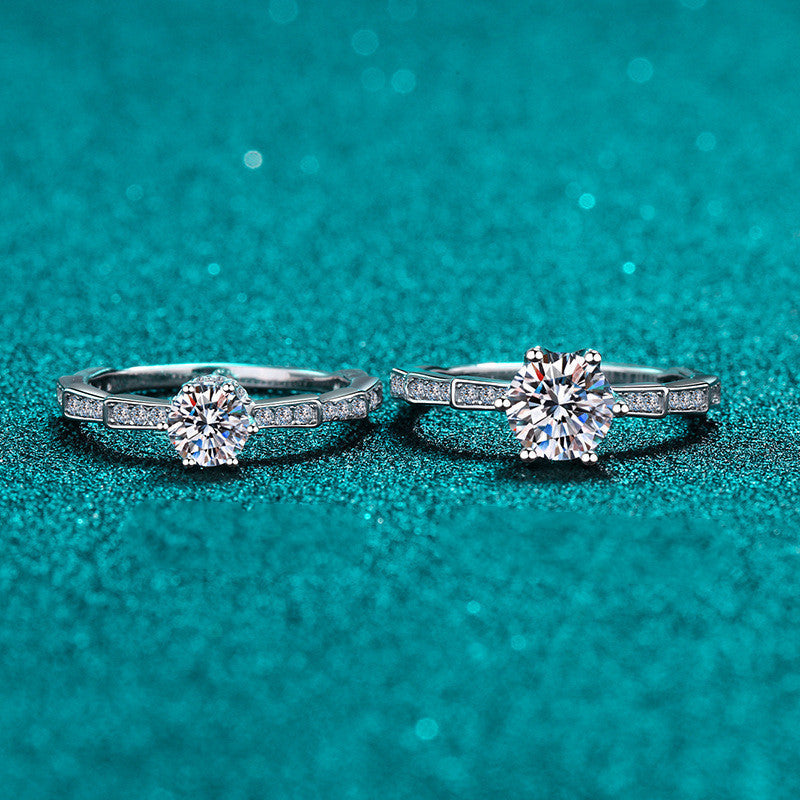 S925 Silver Moissanite Ring