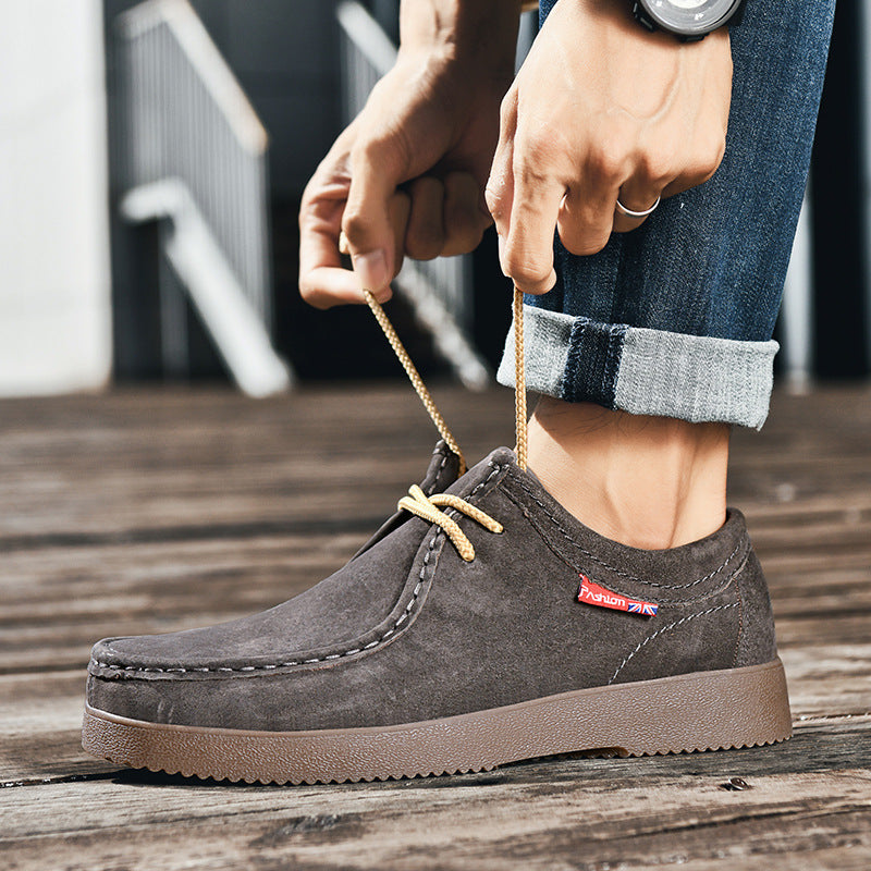 British Style Suede Leather Travel Sneakers