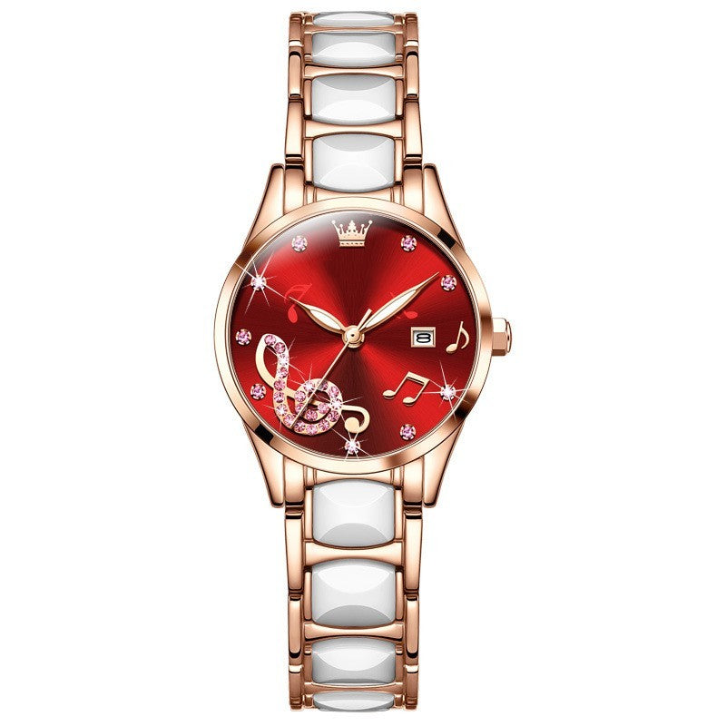Diamond Inlaid Women's Quartz Watch