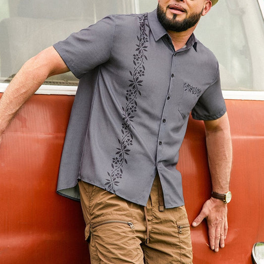 Short Sleeve Pocket Printed Shirt