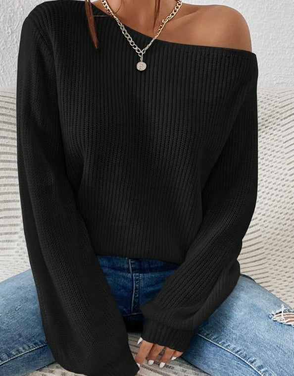 Asymmetrical Shoulder Sweater