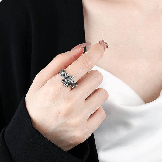 S925 Sterling Silver Eagle Ring