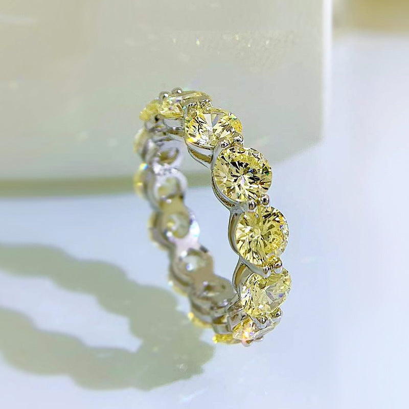 S925 Silver Moissanite Ring
