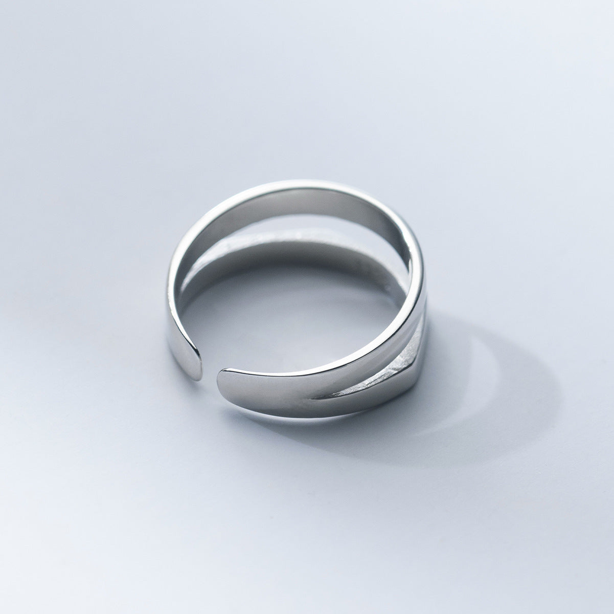 S925 Silver Double Layer Ring
