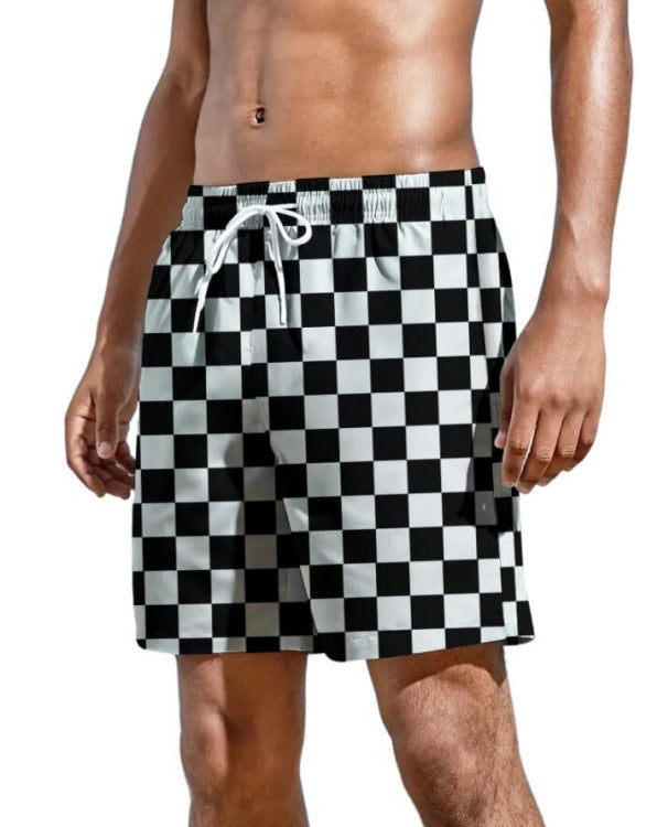 Men's Beach Print Loose Shorts