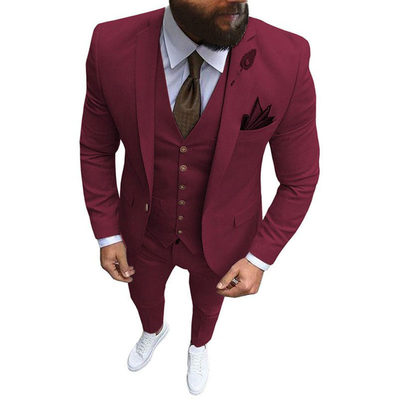 Men's Three-piece Vest Suit