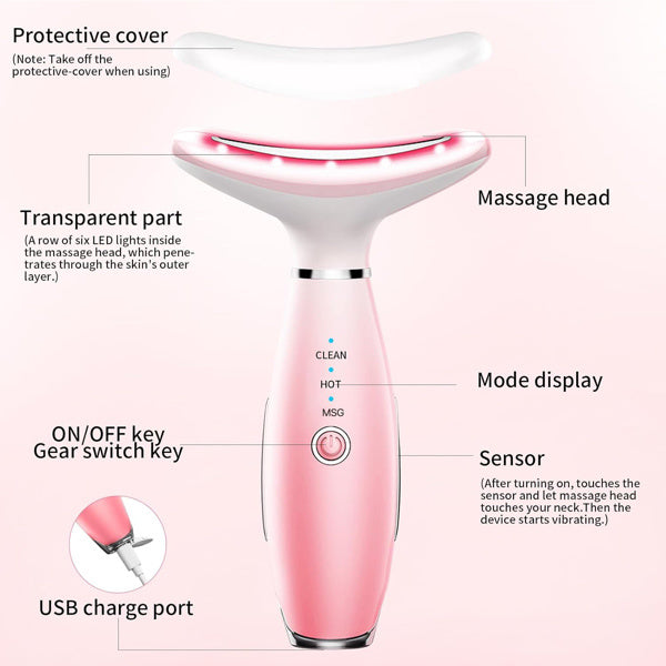 Facial & Neck Massager Device