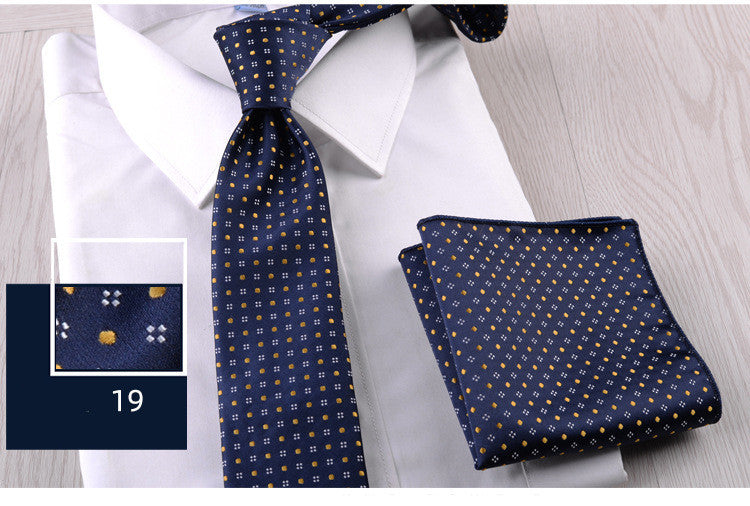 Business Formal Wear Tie and Pocket Square Set