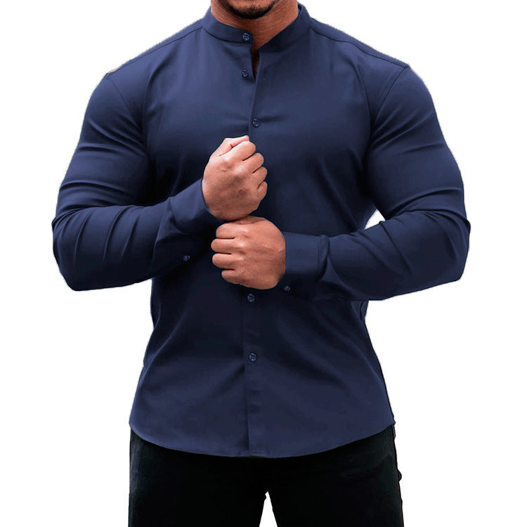 Men’s Long Sleeve Slim Button Shirt