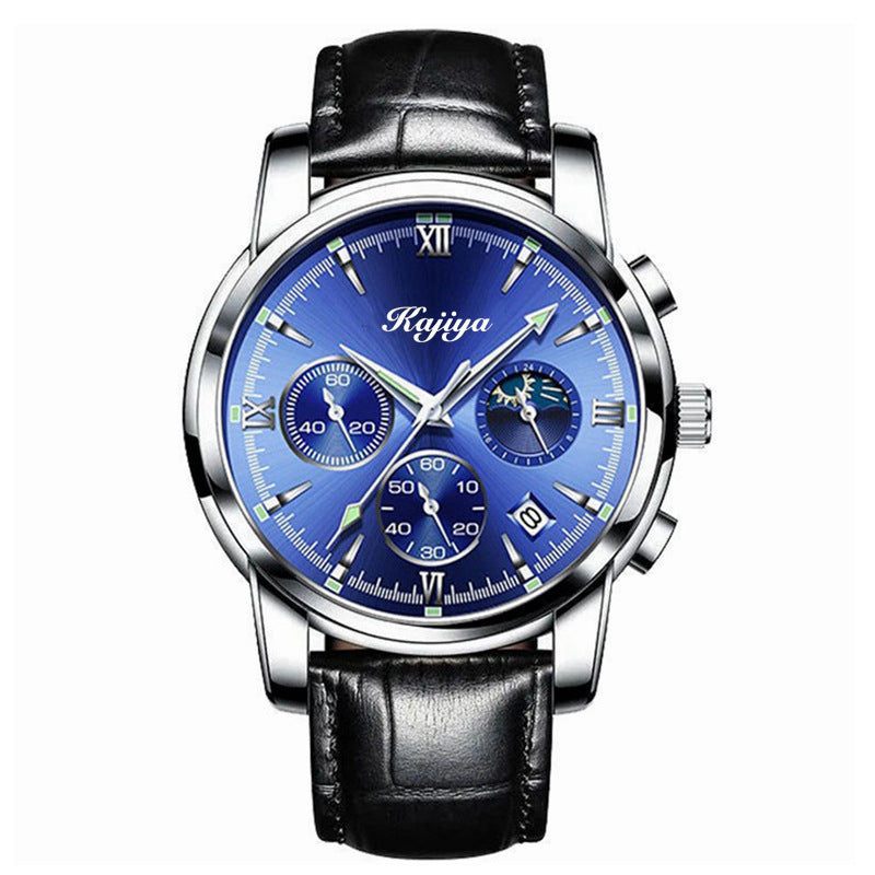 Men’s Luminous Waterproof Steel Calendar