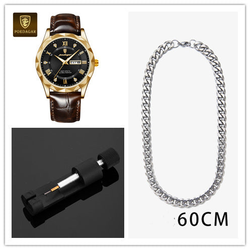 Men's Luxury Leather Quartz Watch