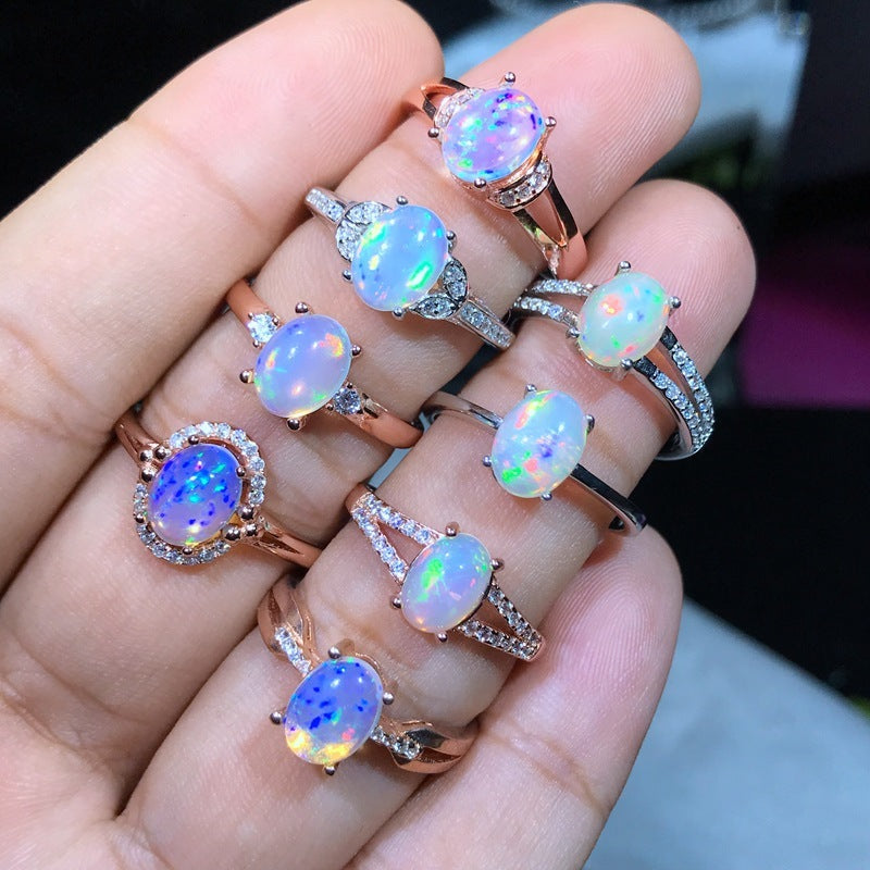 S925 Ladies Fashion Opal Ring