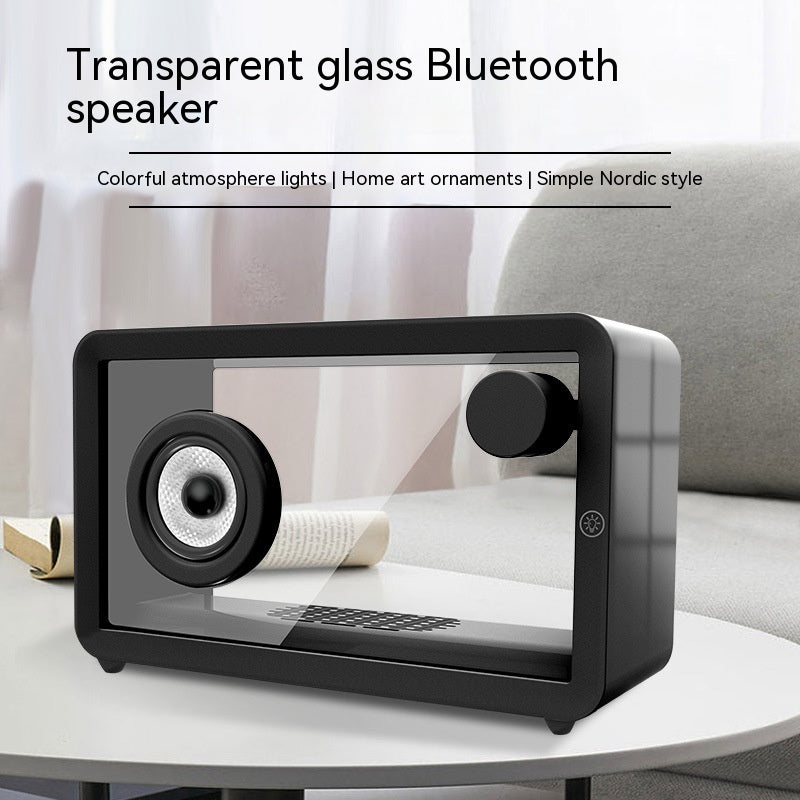 New Colorful Creative Transparent Glass Bluetooth Speaker