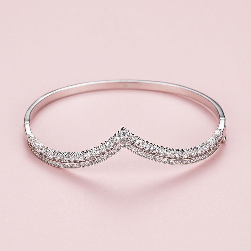 S925 Silver Women’s V-Crown Bracelet