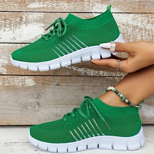 Breathable Knit Women's Flat Shoes