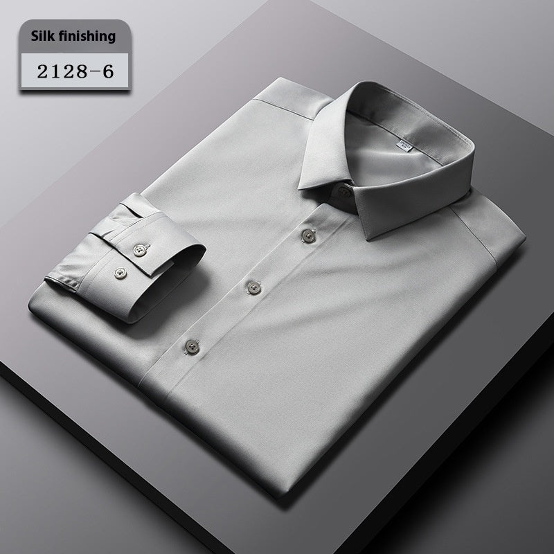 Men’s Elastic Silk Breathable Shirt