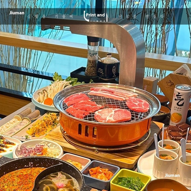 Commercial Round Carbon Barbecue Oven
