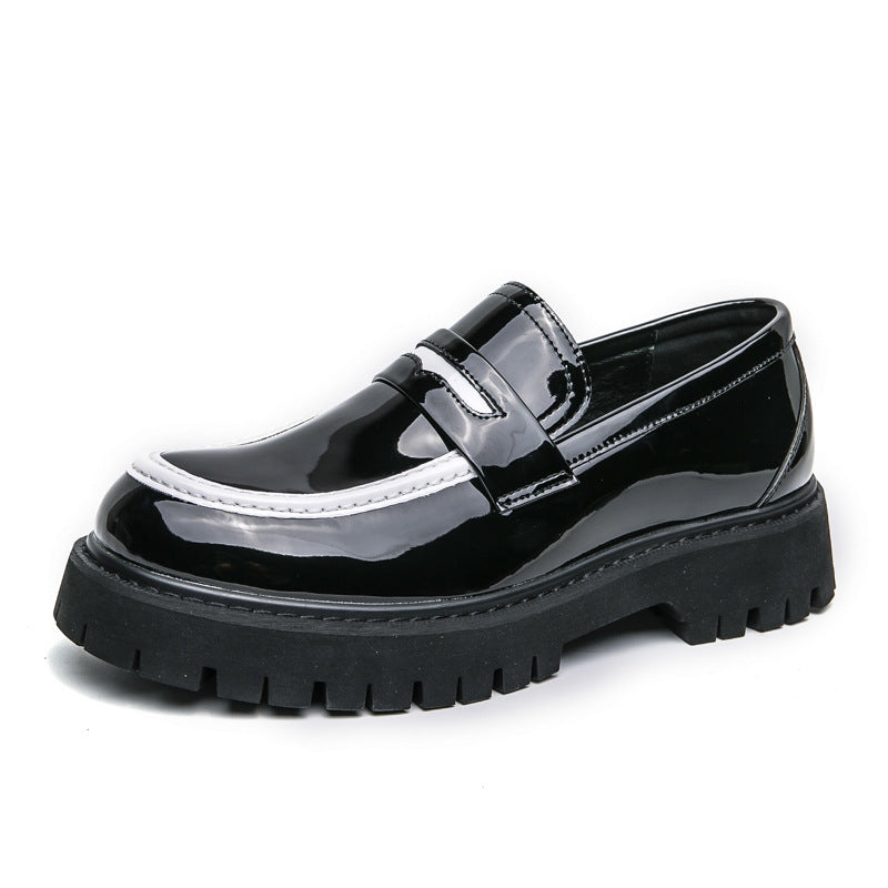 Men's Chunky Heel Simple Comfortable Leather Shoes