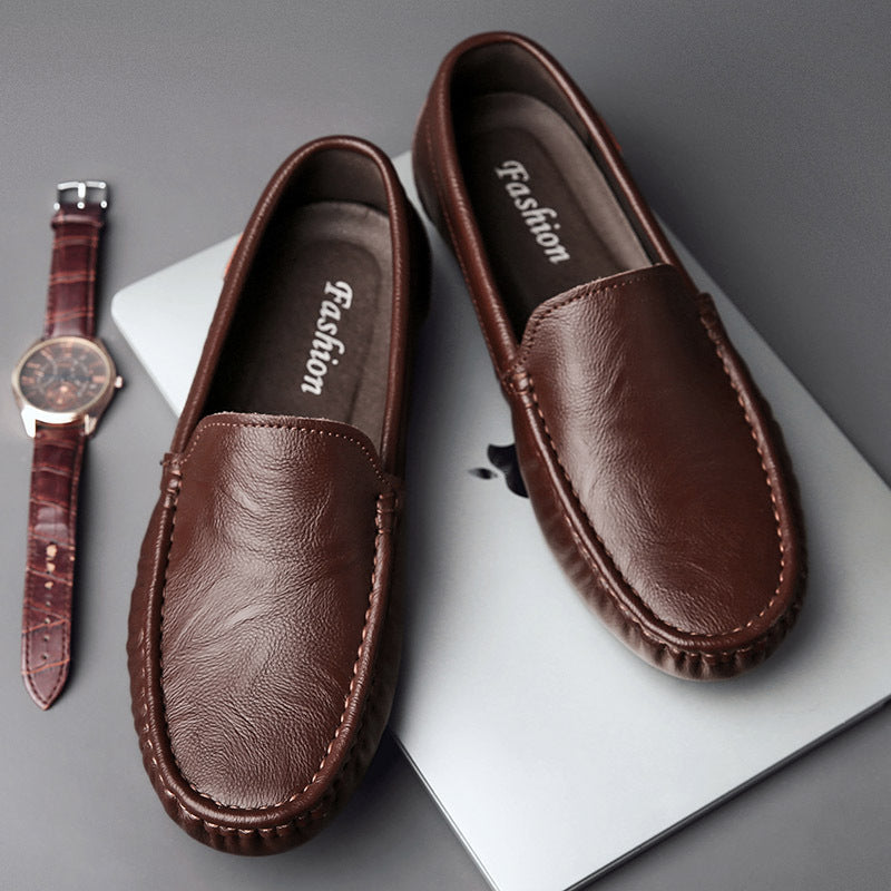 British Style Leather Slip-On Loafers