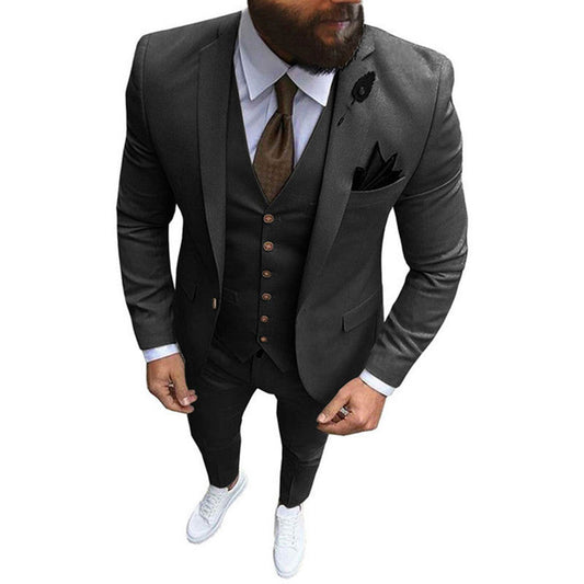 Men's Three-piece Vest Suit