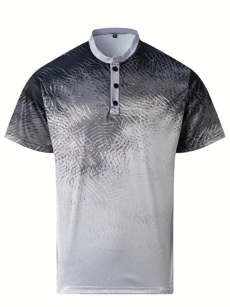 Men's Summer Striped Gradient Shirt
