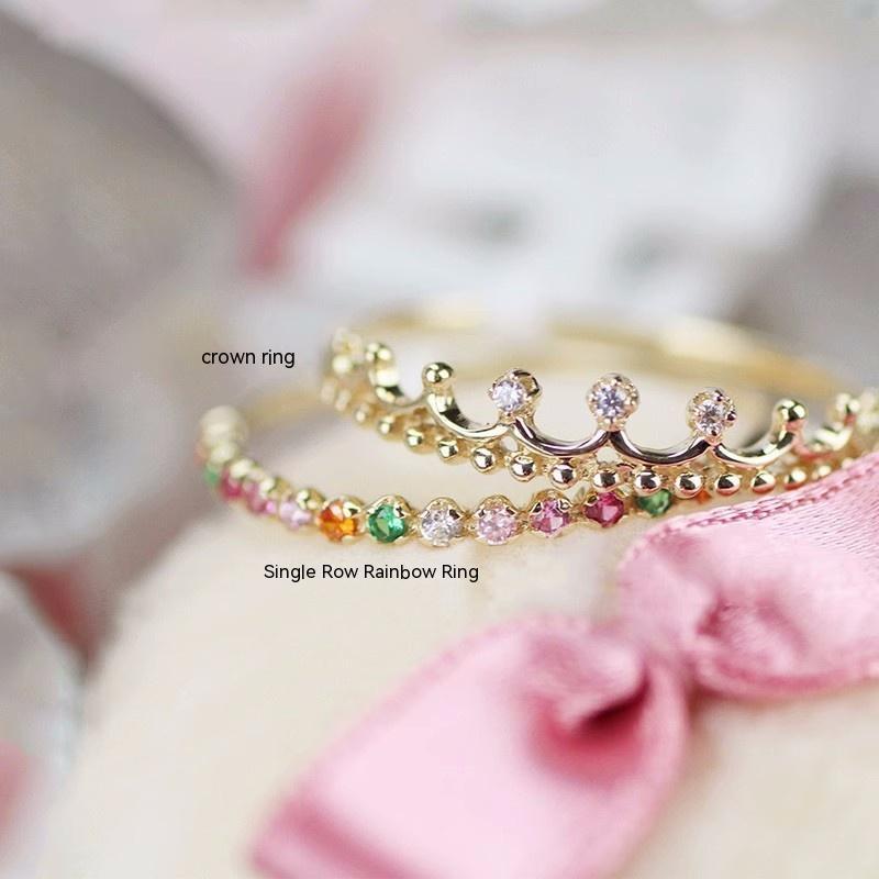 S925 Sterling Silver Crown Ring