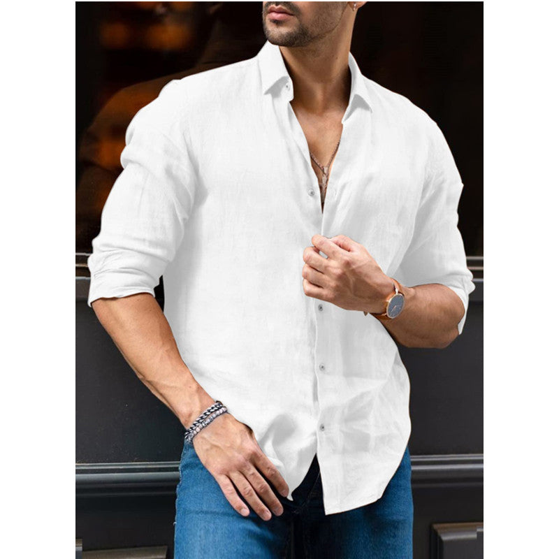 Men's Loose Popular White Shirt