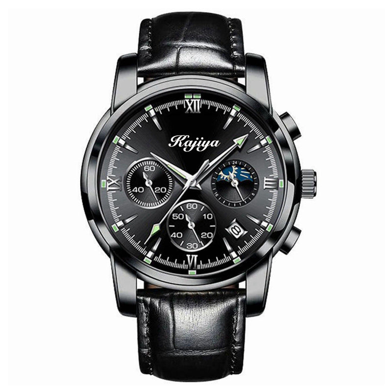 Men’s Luminous Waterproof Steel Calendar