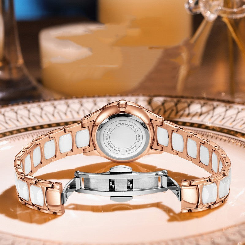Diamond Inlaid Women's Quartz Watch