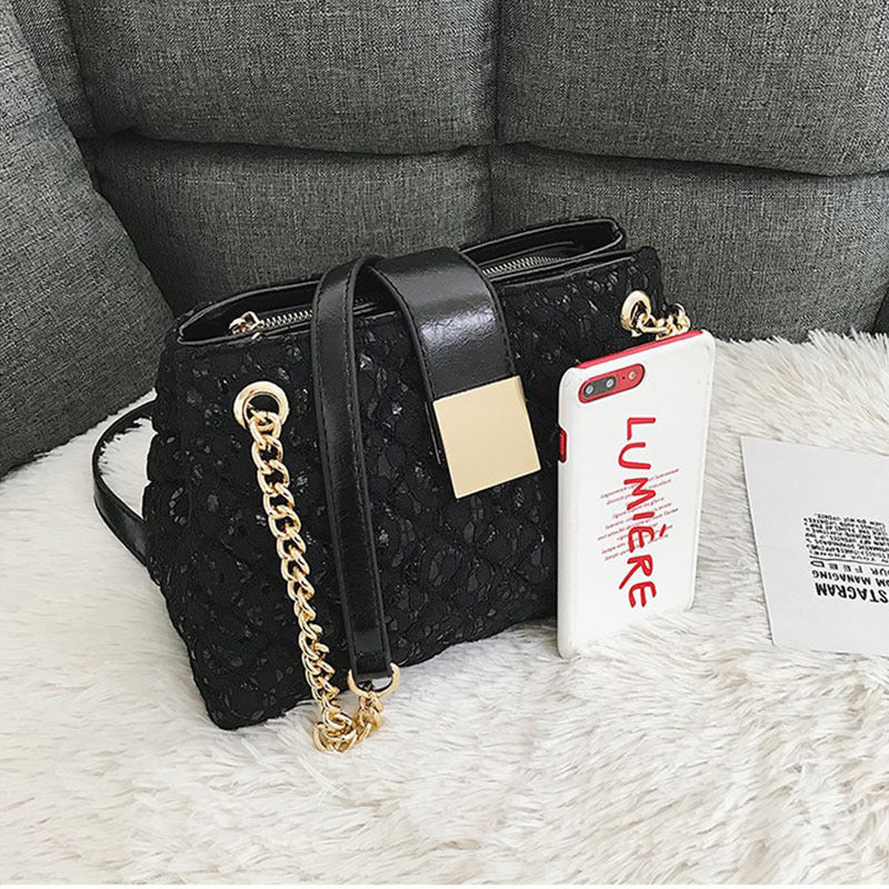 Vintage Lace Chain Shoulder Bag