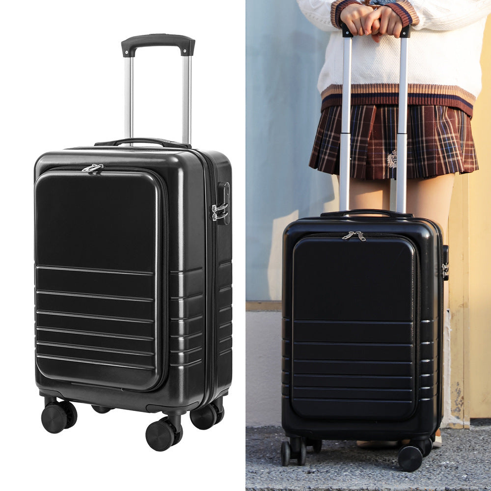 Large Capacity Suitcase with Front Lid and Pull Rod