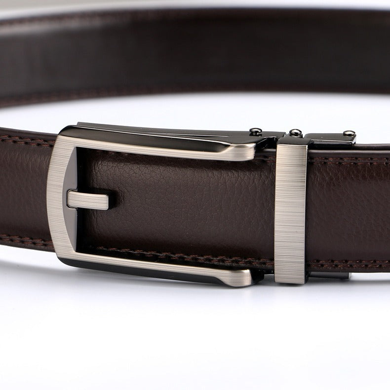 Two-layer Cowhide Automatic Buckle Men's Belt