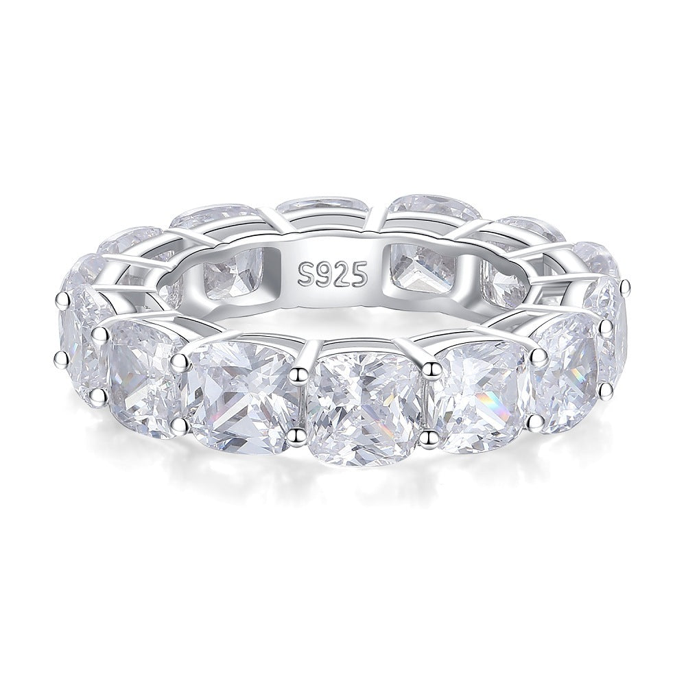 S925 Silver Diamond Ring