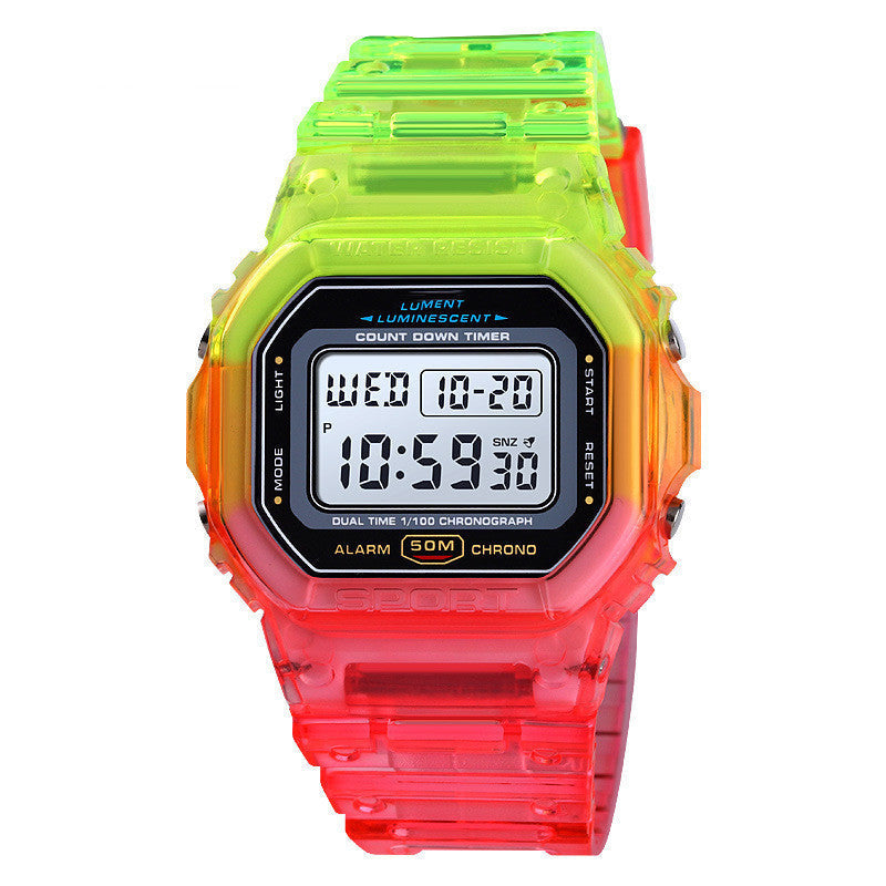 Transparent Strap Sports Watch Female