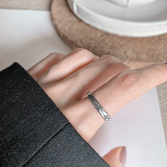 S925 Silver Fashion Retro Men's Ring