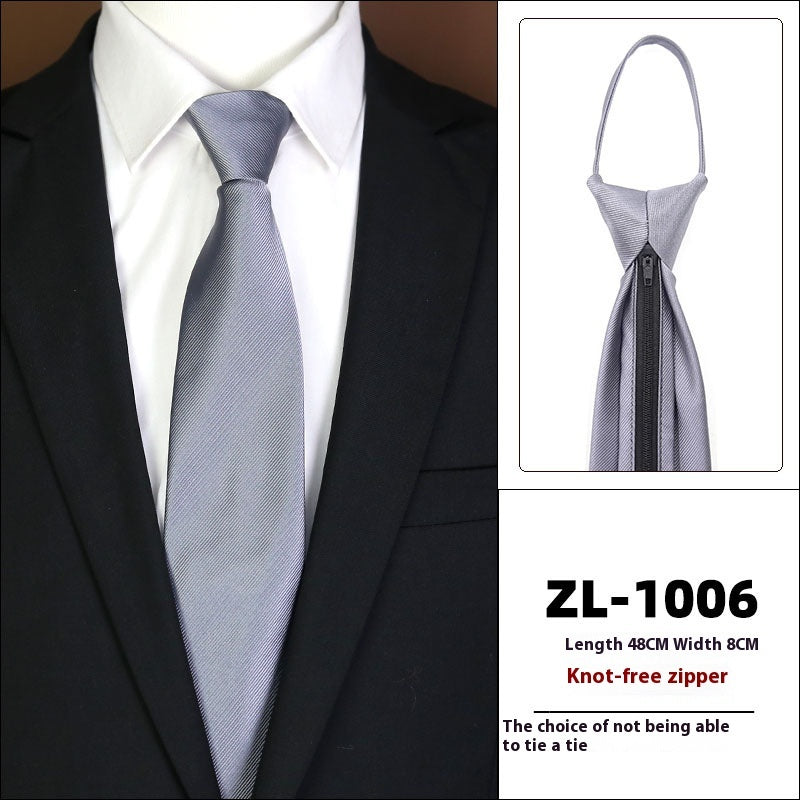 Men's Business Zipper Tie