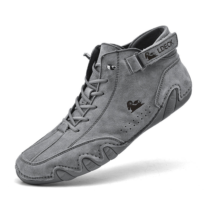 Men's High-Top Casual Fleece Cotton Shoes