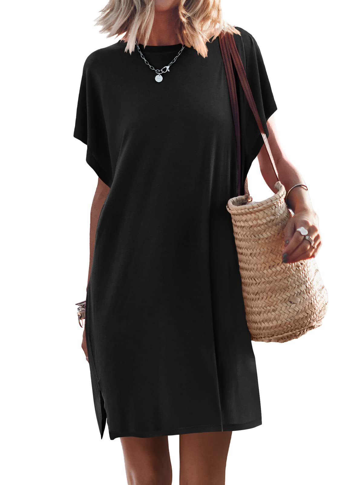Batwing Sleeve Casual Dress