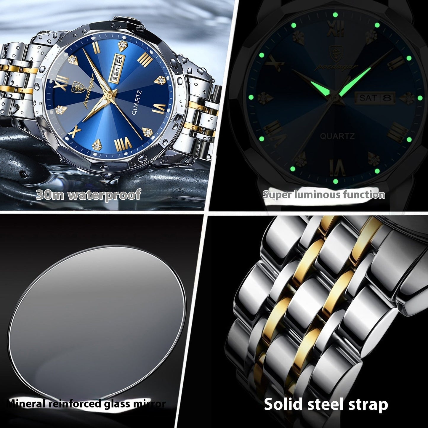 Men’s Waterproof Super Luminous Luxury Watch