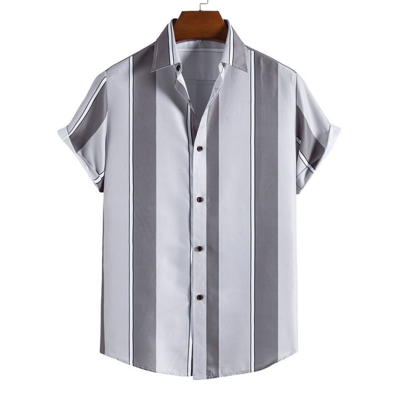 Men's Striped Short Sleeve Shirt