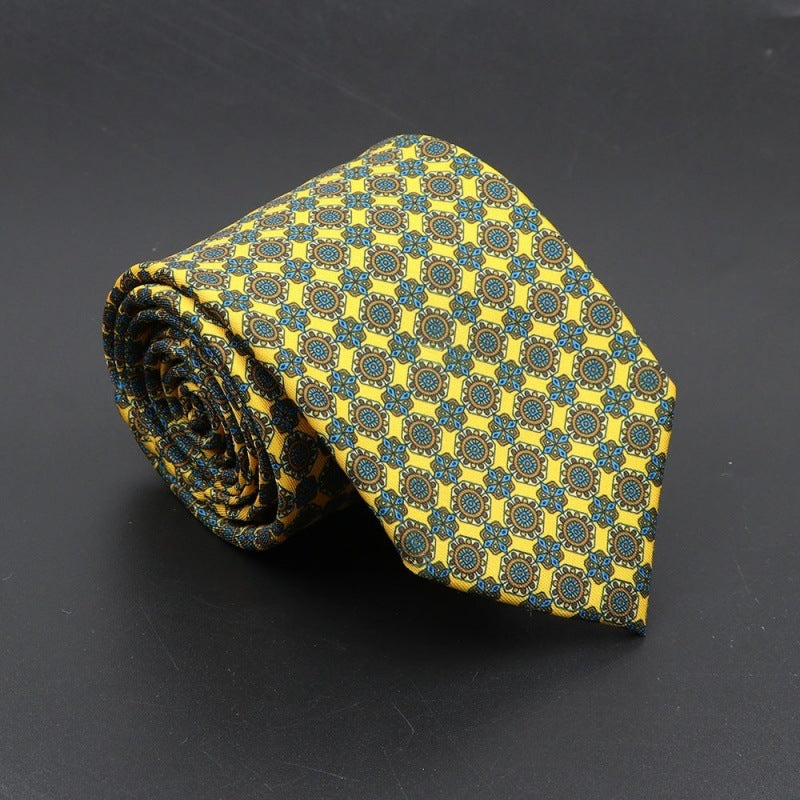 Super Soft Bohemian Silk Tie Men’s Fashion 75mm Necktie