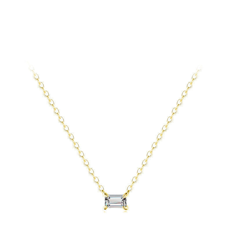 Fashion Rectangular Zircon Necklace For Women