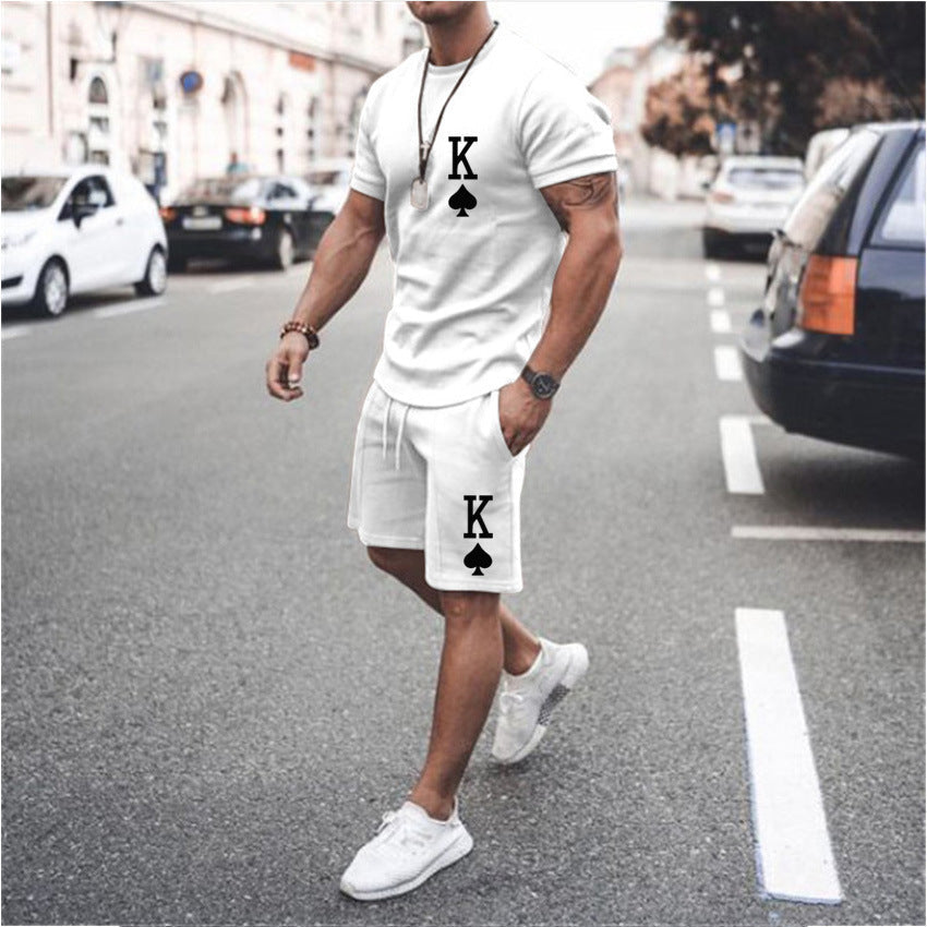 Men's Loose Solid Color Trend Suit