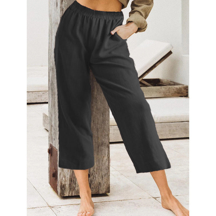 Women's Elegant Cropped Trousers