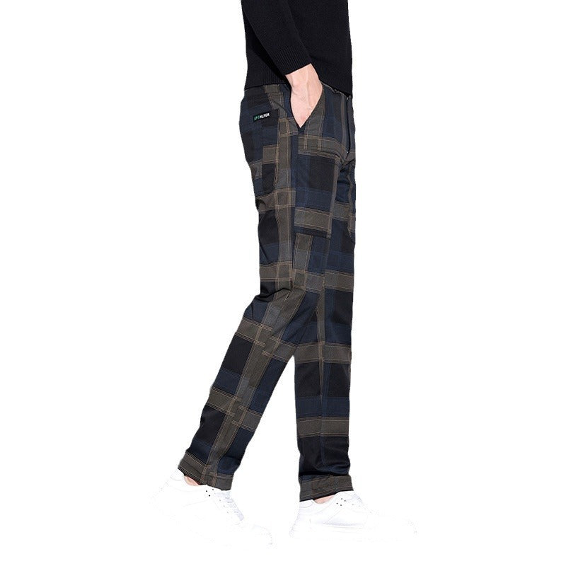 Men's Plaid All-match Pants