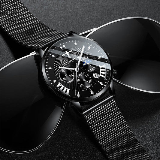 Business Quartz Calendar Luminous Waterproof Watch